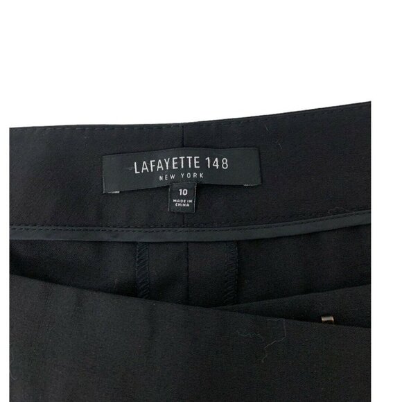 Lafayette 148 Irving Black Straight Career Pants - Picture 4 of 4